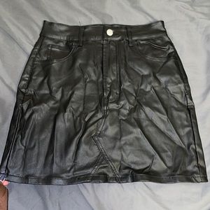 Faux Leather Black Skirt Size US 4